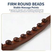 Wooden Gua Sha Massage Stick, 59 Beads Deep Tissue Trigger Point Massage Tool, Manual Gua Sha Stick For Back, Abdomen, Leg Muscle Pain Relief, Body Relaxation Acupressure Massage Tool - Set - View 6