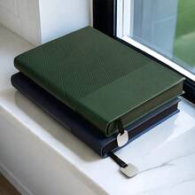 1pc A5 Diagonal Textured Soft Faux Leather Cover Notebook, Multiple Colors Available, Minimalist Business Style, Rounded Edge Binding With Bookmark Design, Waterproof And Wear-Resistant Cover, Soft Touch, Thick Paper For Smooth Writing, Portable, Suitable For Meeting Notes, Classroom Notes, Work Planning - Multiple Styles - View 5