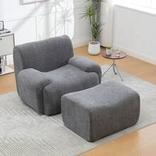 Sofa Made Of Chenille With Doors Space Saving Easy To Clean Green For Living Room - Grey 1 Seat - View 3