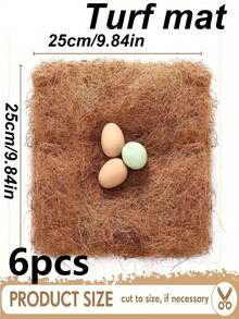 2/6pcs Mats - Artificial Grass Mats, Washable And Durable, Suitable For Indoor And Outdoor Use, Perfect For Chickens And Pets As Pet Bed Mats, Natural Appearance, Easy To Maintain, No Electricity Required, All-Season Use, Fits Most Chicken Coops, Egg Boxes, Rabbit, Hamster, Dog Cages, Wear-Resistant And Moisture-Proof Cage Nesting Pads - A - View 12
