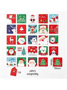 16/24pcs Christmas Greeting Cards, Cute Cartoon Penguin & Christmas Tree Paper Carving Note Cards, Blank Writing Message Cards For Xmas Holiday Gift - Multicolor - View 8