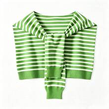 1pc Women's Knitted Shawl, Lightweight Summer Shoulder Wrap, Can Be Paired With Dresses And Accessories - Multicolor - View 19