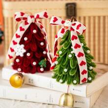 New Light‑Up Christmas Tree Twist Stick DIY Material Kit, Car Hanging Ornament, Christmas Decorations, Small Holiday Gifts - Green Christmas Tree Car Hanging Ornament + Gift Bag - View 10