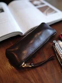 Dompet Resleting Premium, Tas Penyimpanan Portabel untuk Pelajar, Organizer Kuas Makeup Kecil - Beraneka warna - View 3