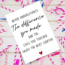 1PC-Colleague Retirement Card Leaving Gift | Large Inspirational, Enjoy The Next Chapter Boss Teacher Leader Farewell Card Suitable For Anyone's Retirement Gift - A - View 4