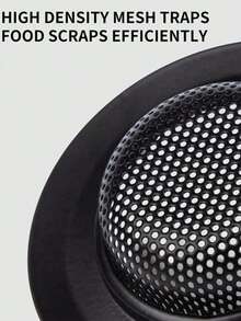 1pc Kitchen Sink Strainer & Anti-Clogging Device, Black Round Hollow Drain Plug, Stainless Steel Garbage Disposal Filter Basket, Universal Kitchen Sink Drain Filter, Essential Apartment Kitchen Accessory, Saudi National Day Gift, Christmas Gift, Halloween Gift - Multiple Styles - View 2