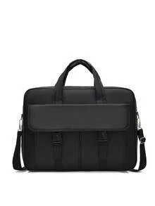 1pc Men's Business Travel Bag, Vintage Crossbody Handbag Design, Large Capacity Shoulder Bag, Zipper Closure, Adjustable Strap, Commute, Shopping, Daily Multi-Functional - Black - View 7