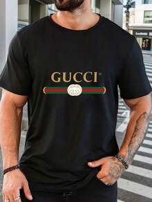 Men's Pure Cotton Short-Sleeved T-Shirt Casual Summer Regular Fit Breathable Daily Wear Comfortable Basic Tee - 黑色 - 查看 8