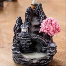 Mountain And Water Backflow Incense Burner Waterfall Smoke Incense Holder Zen Home Desktop Decor Ornament - Multicolor - View 3