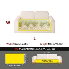 1 buah Sarung Bantal Sofa Motif Bunga Vintage, Kain Chenille dengan Hiasan Renda Rumbai Elegan, Pelindung Sofa Universal Anti Selip dan Tahan Aus, Dekorasi Rumah - Hijau - View 12