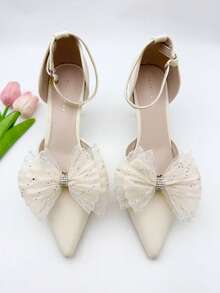 2 buah Jepit Sepatu Pita Kain Elegan yang Dapat Dilepas - Sempurna untuk Pernikahan, Pesta Pengantin, dan Sepatu Hak Tinggi - MultiWarna - View 12