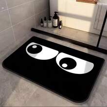 Cute Cartoon Black Cloud Diatomaceous Earth Bath Mat, Non-Slip Quick Dry Water Absorbent Bathroom Rug, Soft Irregular Doormat For Home Decor - A - View 7