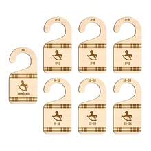 7 Pieces Size Separator, Wardrobe Clothes Separator, Hanging Storage Rack With Horse Pattern, Cute Clothes Hanger Separator, Suitable For Young People's Independent Wardrobe Clothes Size Table, Home Storage And Organization Separator - Multicolor - View 8