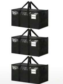 1/3pcs Large Capacity Thickened Heavy Duty Moving Bags, Moving Supplies Storage Containers, Moving Essentials With Reinforced Handles, Wear-Resistant Waterproof Foldable Clothes Storage Boxes, Large Size Blanket Toy Shoe Storage Bins, College Dorm Essential Storage Items, Underbed Storage Space - Multicolor - View 10