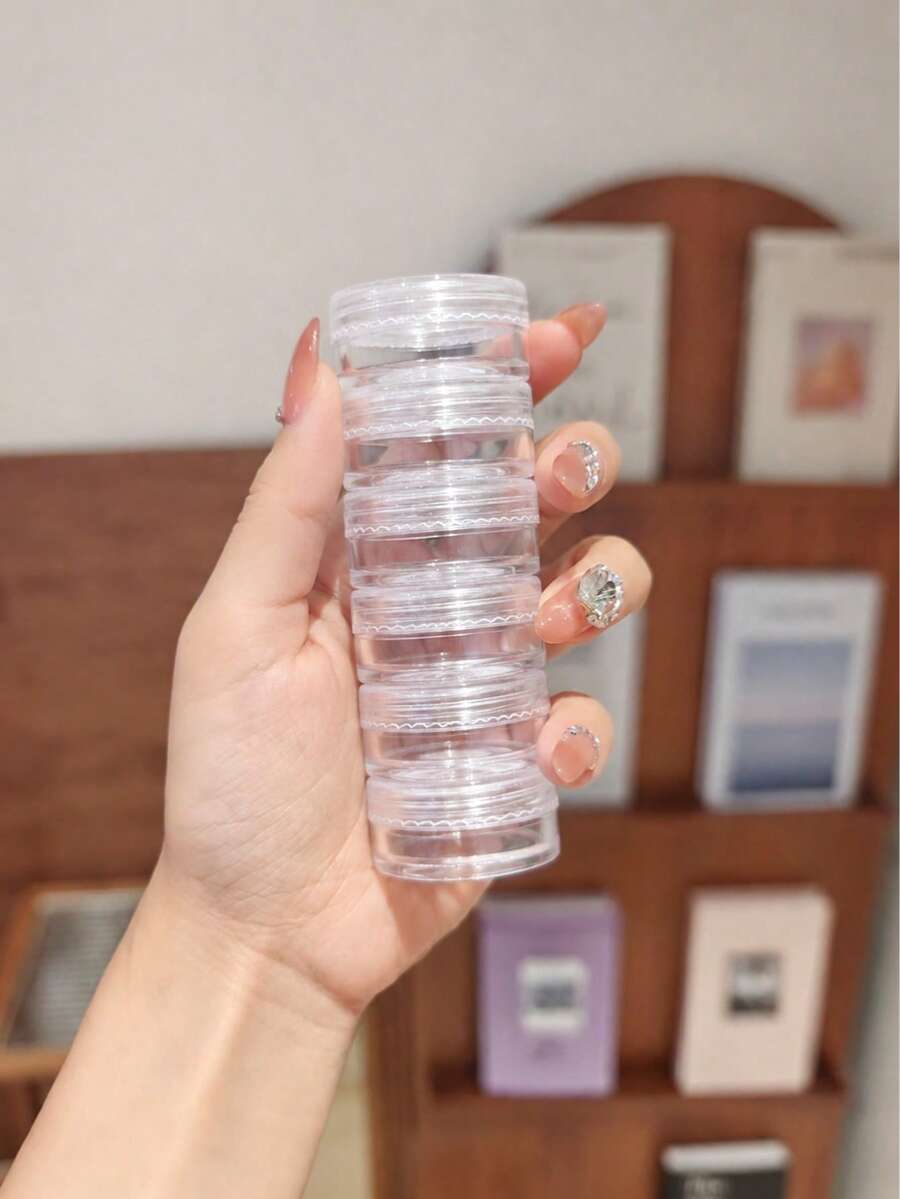 10g/5g 化妝品、乳霜、身體乳液、護手霜樣品瓶,便攜分裝瓶,旅行分裝瓶,附蓋化妝品收納盒,迷你容器,旅行必備,學生必備(實際產品尺寸較小,在意者請謹慎購買) - 彩色 - 查看 1