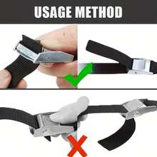 Adjustable Tightening Strap For Kayak, Suitable For Cargo, Luggage, Motorcycle, Truck, SUV And Car Roof Rack - A - View 6