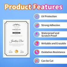 Matte Self-Adhesive Laminating Film, Transparent Vinyl Clear Overlay Sticker Paper For Document Protection - MATTE - View 3
