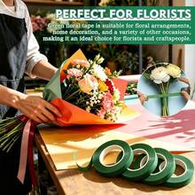 4/12 Roll Floral Tape, For Wrapping Bouquet Stems, Green Floral Tape, For Floral Craft Projects Corsages, Wedding Bouquets - Multicolor - View 3