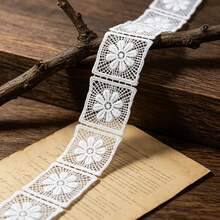 Retro Embroidered Lace Ribbon Tassel Lace Trim, 1.65 Inches Wide. Lace Decorative Technique. Suitable For DIY Embroidered Bed Skirts, Wedding Party Decorations, Jumpsuits, And Craft Decorations | Embossed Design | Decorative Item - Multicolor - View 11