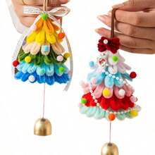 New Light‑Up Christmas Tree Twist Stick DIY Material Kit, Car Hanging Ornament, Christmas Decorations, Small Holiday Gifts - Green Christmas Tree Car Hanging Ornament + Gift Bag - View 7