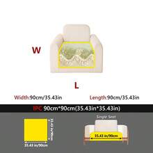 1 buah Sarung Bantal Sofa Motif Bunga Vintage, Kain Chenille dengan Hiasan Renda Rumbai Elegan, Pelindung Sofa Universal Anti Selip dan Tahan Aus, Dekorasi Rumah - Hijau - View 17