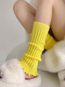 1 Pair Women's Candy Color Leg Warmers, Comfortable Casual Leg Warmers For Autumn/Winter, Cozy - Multicolor - View 15