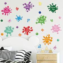 Watercolor Proverbs Exploding Bubbles Home Wall Decals For Nurseries And Bedrooms-Removable - Multicolor - View 1