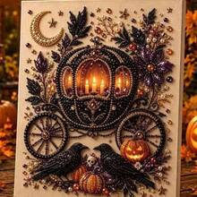 Halloween Handmade DIY Diamond Painting New Halloween Pearl Sticker Creative Rhinestone Decor Painting Slow Rebound Butter Stick Cute Highly Attractive Squeeze Toy - Multicolor - View 2