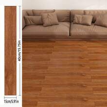 22pcs Wood Grain Panel 3D Waist Line PVC Material Self-Adhesive Backing Baseboard Wall Sticker Floor Trim Corner Line Sticker, Self-Adhesive Floor Decoration Waterproof Durable With Backing - Baseboard 22pcs - View 9