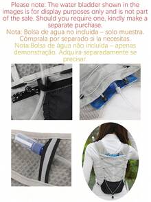 1pc Fashion Portable Cycling Water Bag Backpack, Multi-Compartment Design, Unisex Practical Fitness Bag, Fitness Training Bag, Multi-Functional Running Bag, Multi-Pocket Bicycle Bag. Note: Two Styles Will Be Randomly Shipped, With Or Without Letters. - Grey - View 3