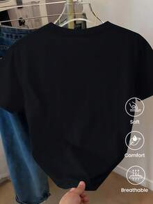 Plus Size T-Shirts - Black - View 4