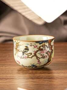 1/2/4件陶瓷茶杯，中式裂纹釉陶瓷茶杯，家用聚会茶杯，功夫茶杯，品茶杯，水杯 - 彩色 - 查看 12
