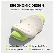 1pc Ergonomic Lumbar Pillow, 3D Dual-Layer Design Lumbar Support Cushion, Suitable For All Sleeping Positions, Breathable Curved Support Design, Neck And Cervical Spine Support Pillow - Rabbit Lumbar Support Pillow - View 2