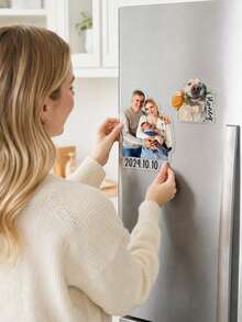 Custom Photo Fridge Magnets, Die-Cut Personalized Fridge Magnets, Personalized Magnetic Stickers, Suitable For Refrigerator, Storage Cabinet, Toolbox And More - Multicolor - View 7