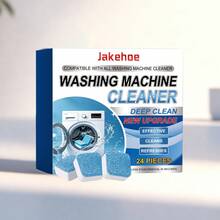 jakehoe Count Washing Machine Cleaner Tablets, Deep Clean Formula For Top Load & Front Load Washers, Removes Odor, Hard Water Stains, Lime Scale, Soap Scum, Lint, Leaves Fresh Scent, HE Compatible, Easy Use, ,New And Oldmodels Will Beshipped Randomly. - Multiple Forms - View 7