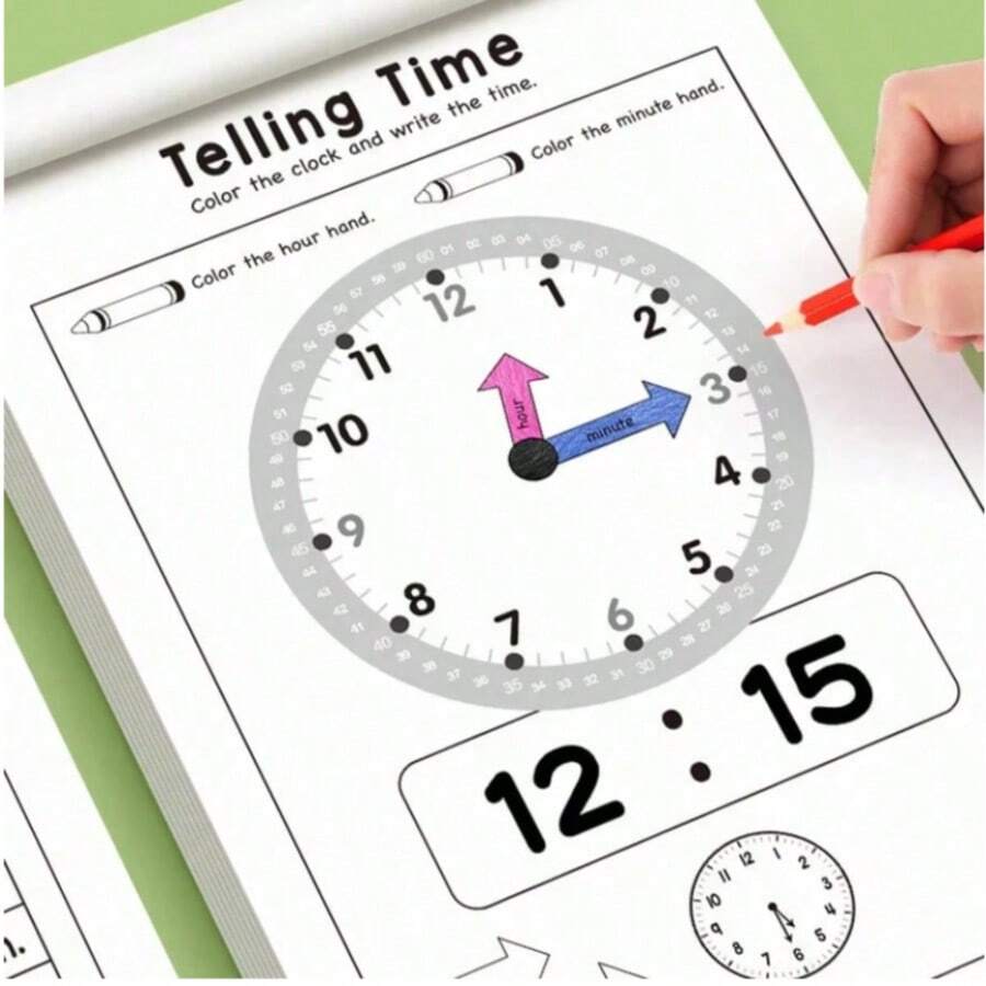 Buku Latihan Belajar untuk Siswa, Cocok untuk Belajar di Rumah, Berisi Latihan Membaca dan Matematika, Sempurna untuk Penggunaan di Kelas dan Musim Kembali ke Sekolah, Juga Hadiah Natal yang Menyenangkan - MultiWarna - View 1