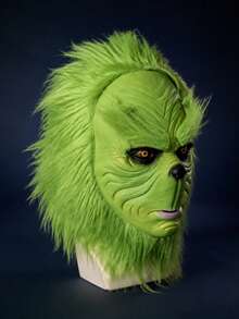 Green Furry Full-Face Monster Mask For Adult Halloween Costume Party Dress-Up - Multiple Styles - View 8