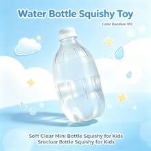 1pc Realistic Water Bottle Squishy Fidget Toy, Soft Bottle Body, Satisfying ASMR Tactile Feedback, Sensory Fidget Toy To Relieve Anxiety Through Squeezing & Pressing - Multicolor - View 5