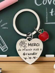 1pc/6pcs/15pcs/24pcs Teacher Gift Keychain Ideal Gift Graduation Gift Back To School Gift Birthday Gift Christmas Gift - Silver - View 4