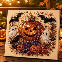 Halloween Handmade DIY Diamond Painting New Halloween Pearl Sticker Creative Rhinestone Decor Painting Slow Rebound Butter Stick Cute Highly Attractive Squeeze Toy - Multicolor - View 8