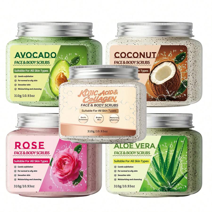 Coconut Face & Body Scrub, Deep Cleansing, Contains Plant Extract Essence, Softens Skin, Exfoliating Cleanser, Unclogs Pores, Cleanses Skin, Hydrates & Moisturizes, Unisex, Suitable For All Skin Types, New Year Gift - Coconut Body Scrub - View 1