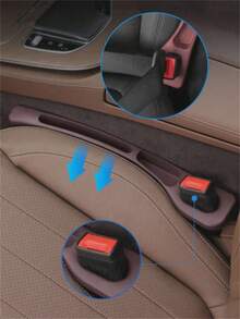 2PCS Car Seat Gap Filler Storage Box, Upgraded 2 In 1 Anti-Drop Anti-Leak Dual Slot Crevice Organizer, Holds Phone Keys Cards Coins, Reduce Friction Noise, Universal Auto Interior Storage Accessory, Ideal Holiday Gift & Road Trip Essential - Multicolor - View 3
