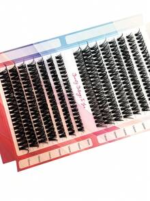 15 Rows 300 Clusters 60/80/100pcs 0.05 0.07 D/DD Fluffy Eyelash Extensions 10-18mm Mixed Length Hot Melt Flower Lash Clusters Thick Curl Individual Lash Clusters Suitable For Party Daily Wispy DIY Lash Extensions Dense Style Reusable False Eyelashes - Black - View 2