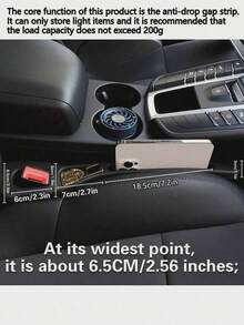2PCS Car Seat Gap Filler Storage Box, Upgraded 2 In 1 Anti-Drop Anti-Leak Dual Slot Crevice Organizer, Holds Phone Keys Cards Coins, Reduce Friction Noise, Universal Auto Interior Storage Accessory, Ideal Holiday Gift & Road Trip Essential - Multicolor - View 5