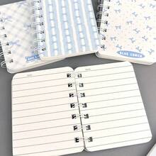 4Pcs Spiral Notebook, Portable Notepad, A7 Size, Bow Notebook, Pocket Notebook, Notebook, Office Record, Memo, Suitable For Study Record, Office, Memo, Back To School Season Essential, Suitable For Back To School / Back To School Season, Birthday Gift, Teacher's Day Gift, Thanksgiving Gift, Christmas Gift, New Year Multi-Holiday Gift - Multicolor - View 6