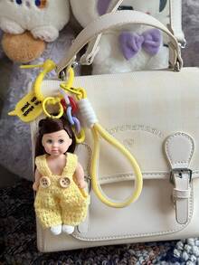 1pc 1pc [Dopamine Girl Series] Bag Charm Soft Keychain Bag Accessory DIY Jewelry Decoration Gift - Multicolor - View 3