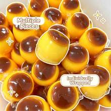 1pc Crispy Pudding Squishy Toy, No Rebound Dent, Crisp Sound When Squeezed, Includes Building Block Clay, Hard And Soft Texture, Handmade Toy, Stress Relief Squishy/Classroom Toy, Soft And Chewy, Halloween - Multicolor - View 7