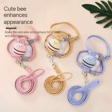 Cat Harness And Leash Set - Escape-Proof Adjustable Cat Vest, Soft Breathable Kitten Harness, Suitable For Outdoor Walking And Training, Bee-Style Anti-Escape Cat Leash, H-Shaped Anti-Struggle Outdoor Walking Rope, Adjustable Cat Harness Leash - Multiple Styles - View 4