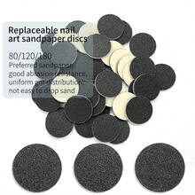 50Pcs Nail Sanding Paper With 1pc Metal Disc Nail Drill Bit 25mm Pedicure Disc Replacement Sanding Discs Bits For Nail Drill Foot Files Electric Remove Calluses And Dead Skin Manicure Pedicure Tool Accessories - Multicolor - View 7