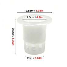 20/10pcs Plastic Hydroponic Vegetable Baskets (With Square Sponge Planting Baskets), Secures Seeds, Prevents Drifting, Transparent To See Roots, Balcony Greenhouse Hydroponic System Accessories, Soil-Free Planting Cups - A - View 8